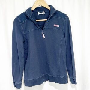 Vineyard Vines Women Shep Shirt Half Zip Pullover Navy Blue Medium Style 2K0564